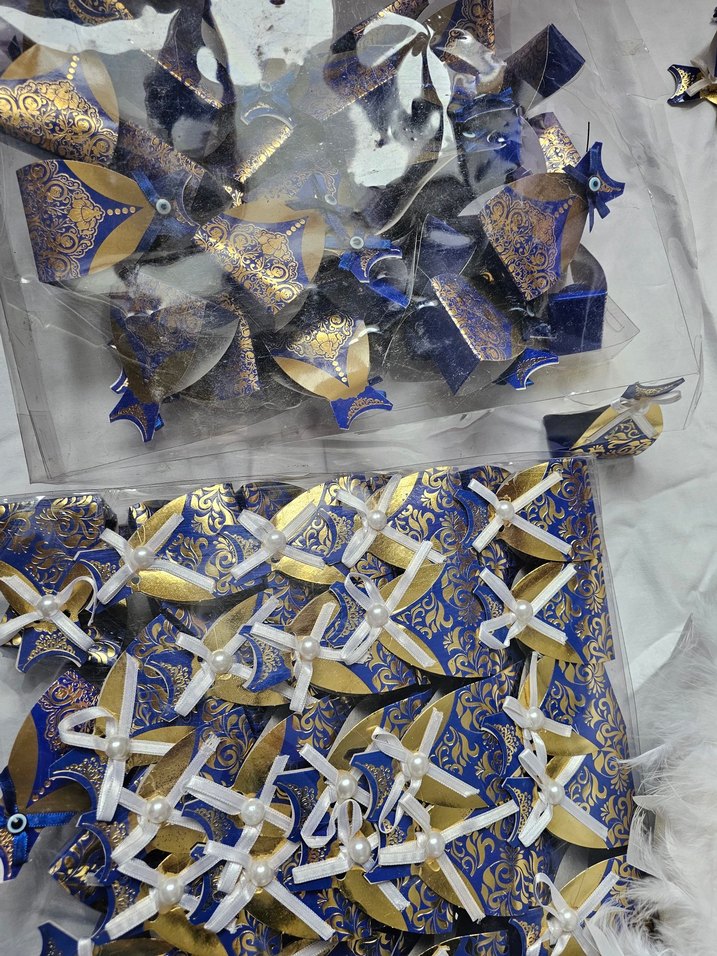 Mavi Süslemeli Hediyelik Kutular - Görsel 4