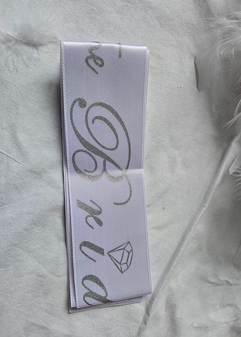 Parlak Beyaz Bride Kuşağı - Görsel 3