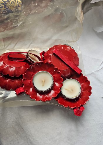 taşlı tepsili el mumu - Görsel 2