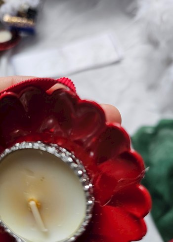 taşlı tepsili el mumu - Görsel 6