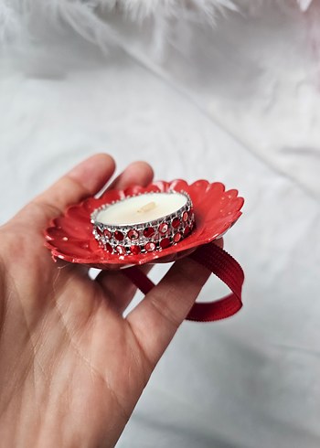 taşlı tepsili el mumu - Görsel 3