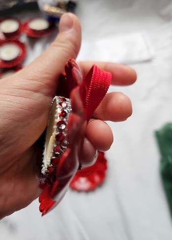 taşlı tepsili el mumu - Görsel 7