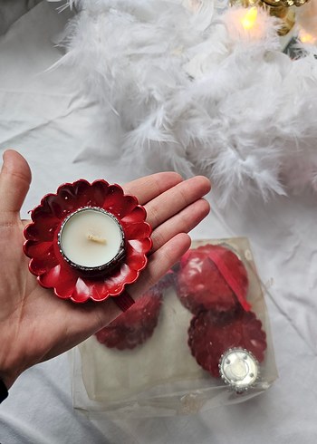 taşlı tepsili el mumu - Görsel 5