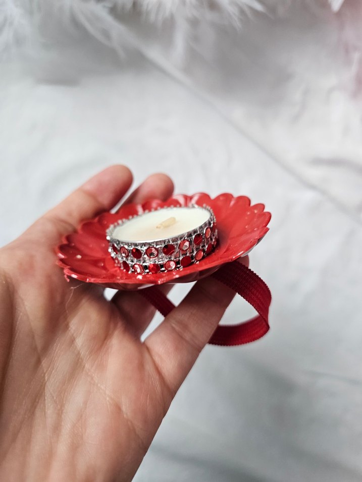 taşlı tepsili el mumu - Görsel 3