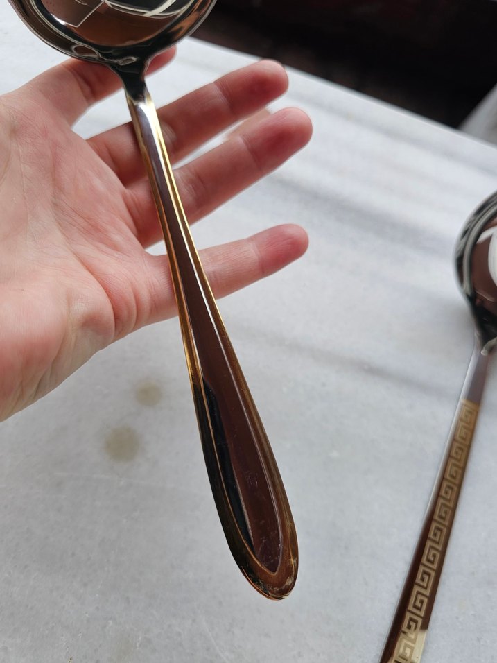 altın varaklı kepçe - Görsel 5