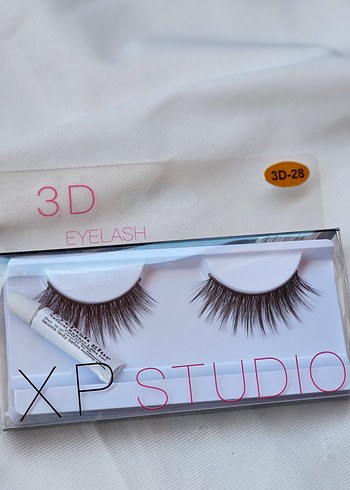3D Koyu Bej Takma Kirpik - Görsel 2