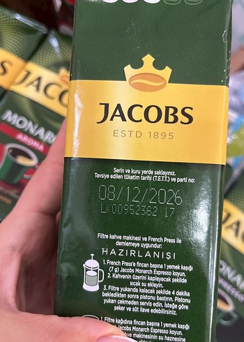 Diğer Jacobs Monarch Espresso ve Aroma Kahve Paketleri