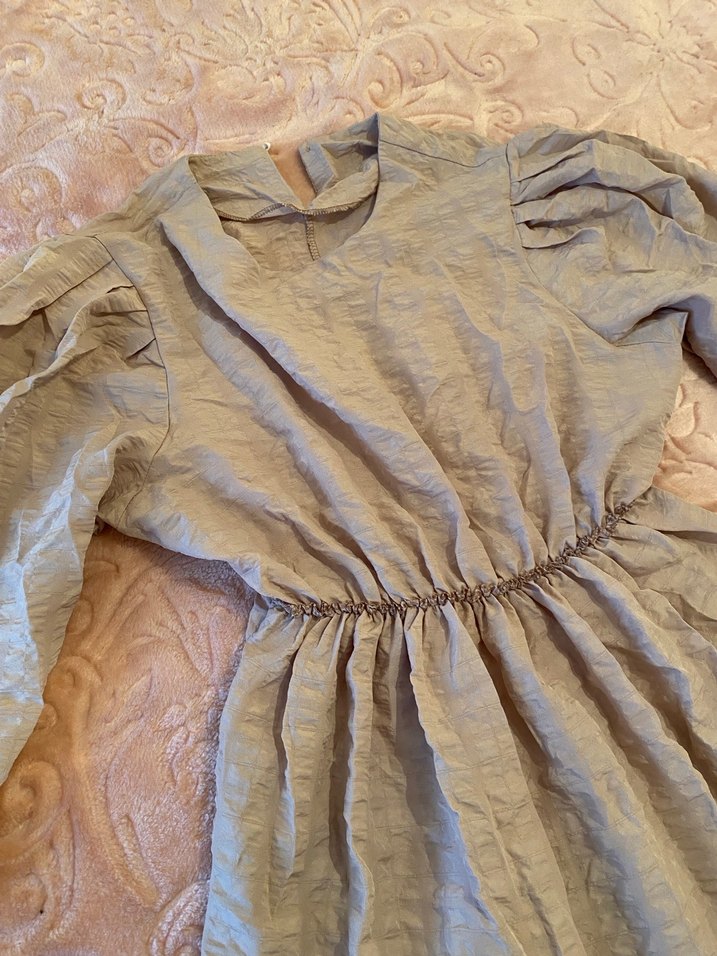 Bohem Tarz sütlü kahve Keten Uzun Elbise - Görsel 2