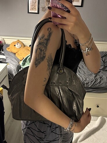 Beden gri Renk Goth Y2K vintage çanta ??????????