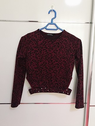 Diğer Crop Kasak leopard