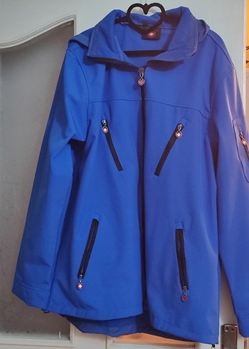 Mavi Kapüşonlu Erkek mont - Görsel 2