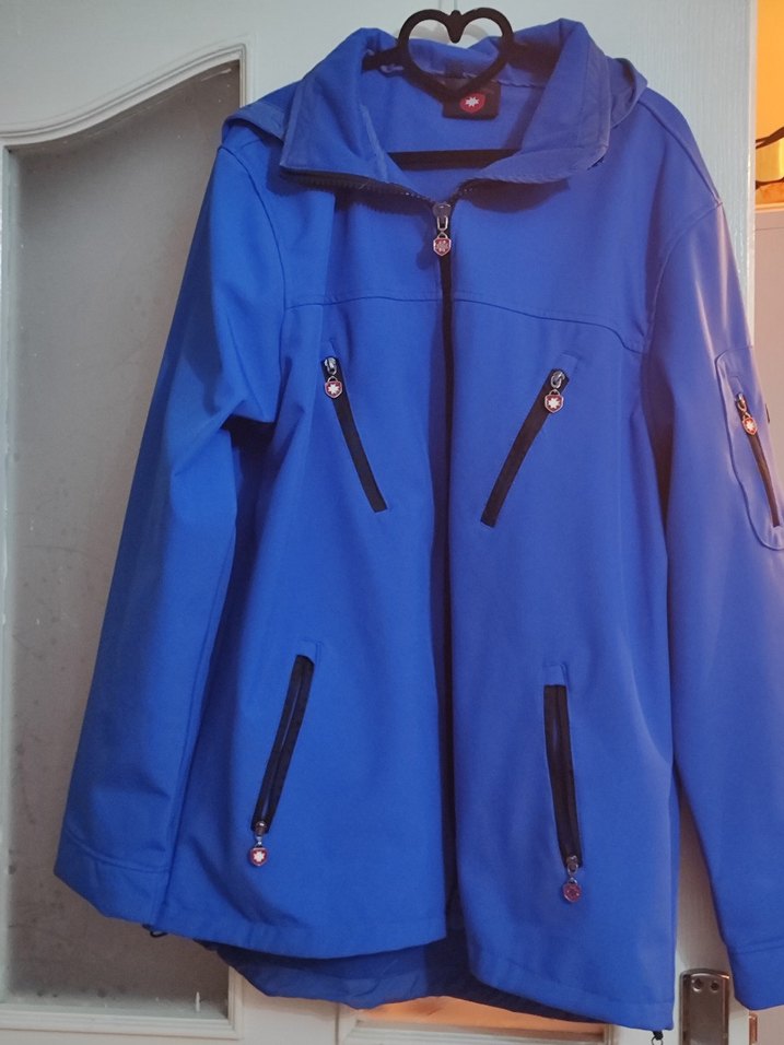 Mavi Kapüşonlu Erkek mont - Görsel 2