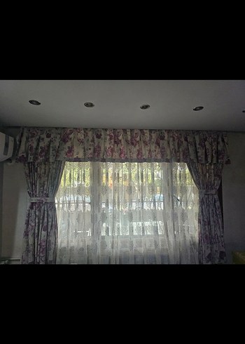 Mor ,Bağlama Desenl fon perde ve farbela - Görsel 2