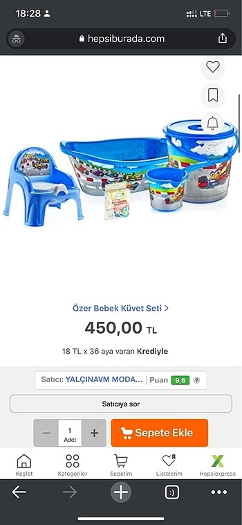  Beden Özer bebek banyo seti 5 parça