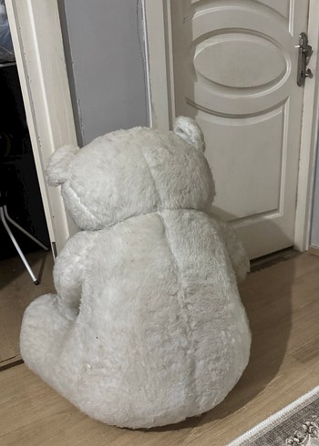 Kırmızı Kalpli Beyaz Peluş Ayı - Görsel 2