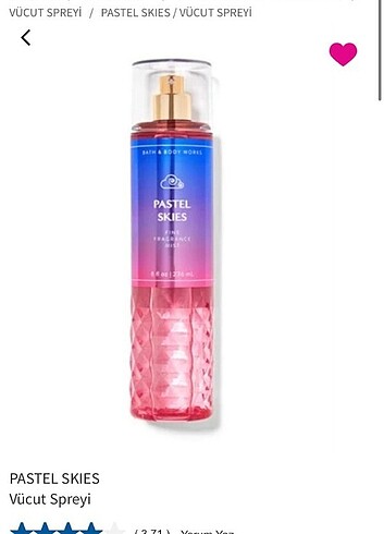 Bath&body works vücut spreyi 