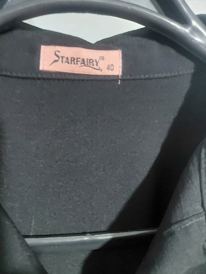 Uzun Kollu Siyah Gömlek Tunik - Görsel 2