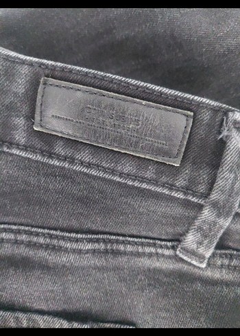 Kadın Siyah Denim Normal Boy Kemerli Jean - Görsel 5