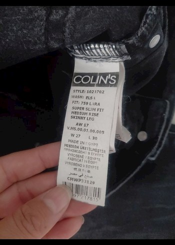 Kadın Siyah Denim Normal Boy Kemerli Jean - Görsel 4