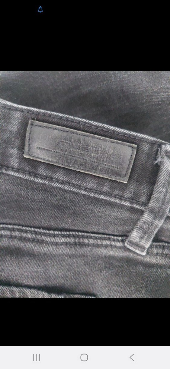 Kadın Siyah Denim Normal Boy Kemerli Jean - Görsel 5