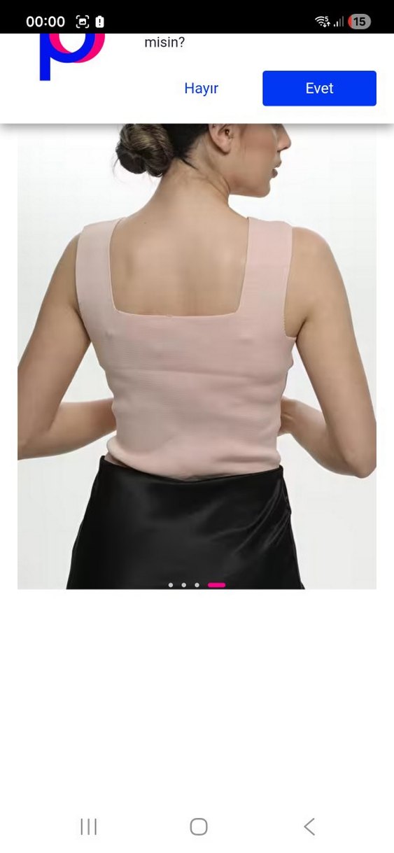 Kalın askılı crop - Görsel 3