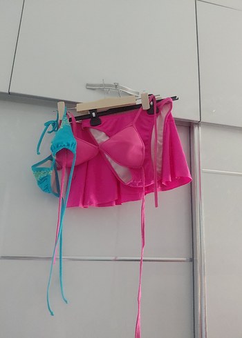 Trendyol & Milla Pembe Drapeli Mini Bikini takımı