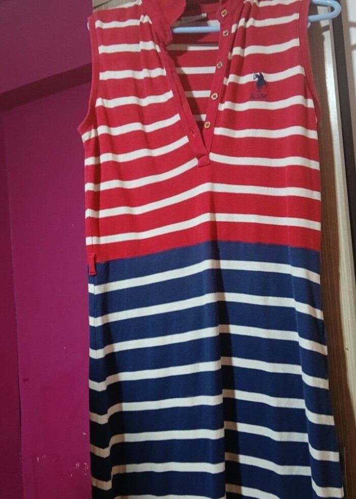 U.S. POLO kadın elbise polo yaka - Görsel 2