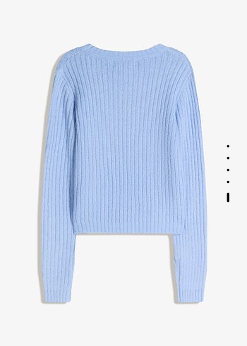 Mavi Yazılı Desenli kazak - Görsel 2