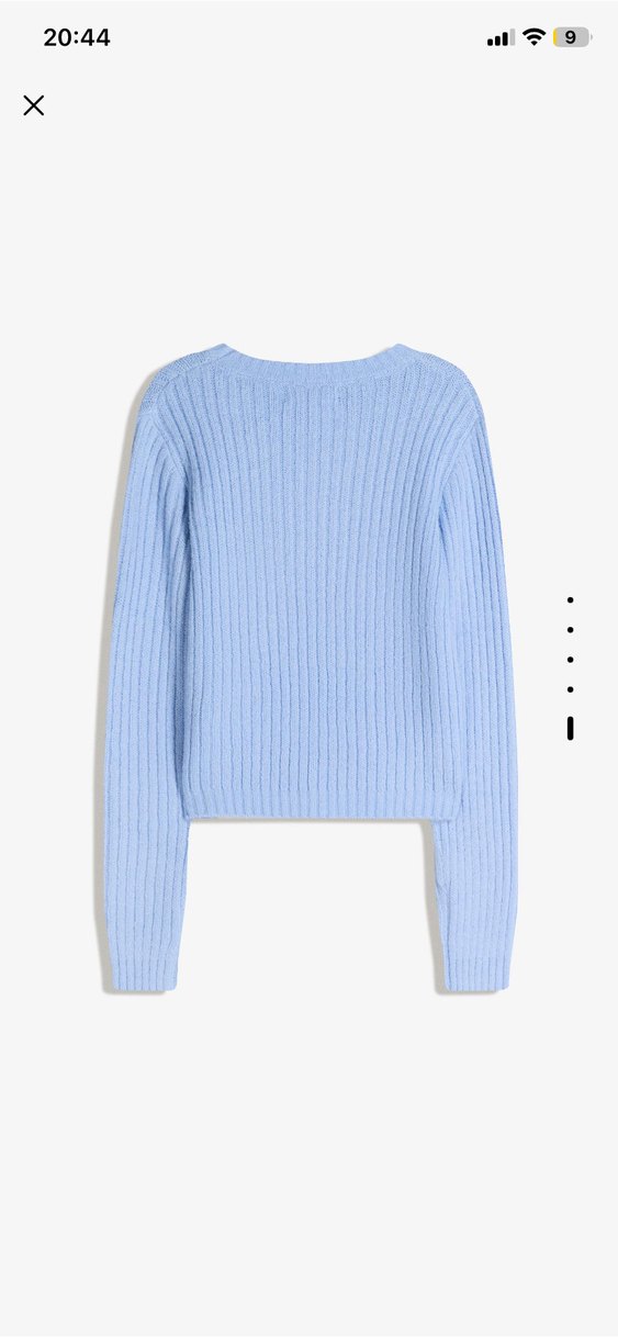 Mavi Yazılı Desenli kazak - Görsel 2