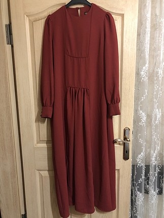 38 Beden bordo Renk Qras marka elbise