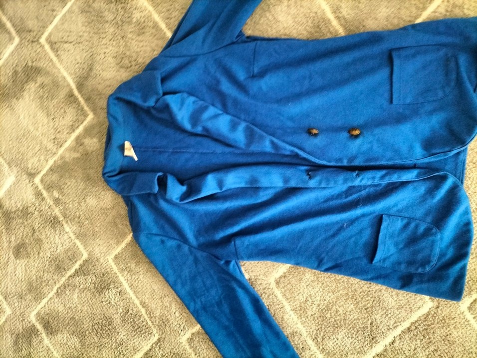 Mavi Düğmeli Kadın Blazer Ceket - Görsel 2