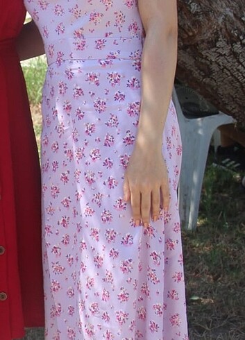 Saten günlük elbise