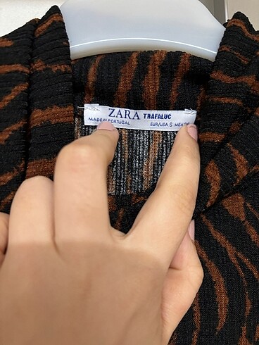 Zara Zara Zebra Desenli Elbise