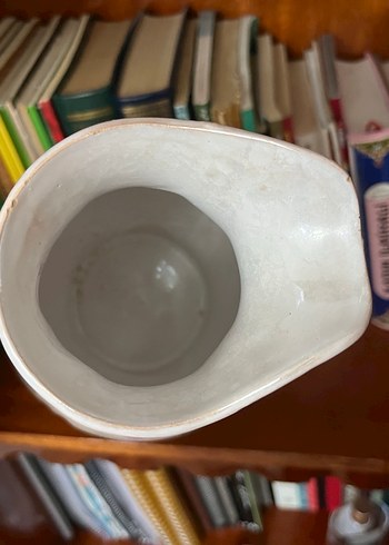 Beyaz çiçek desenli vintage süt takımı - Görsel 3