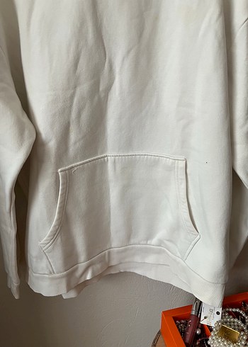 Fabrika Markalı Baskılı Beyaz Erkek Sweatshirt - Görsel 3