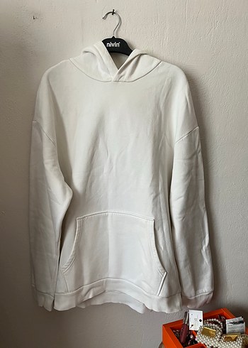 Fabrika Markalı Baskılı Beyaz Erkek Sweatshirt - Görsel 15