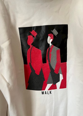 Fabrika Markalı Baskılı Beyaz Erkek Sweatshirt - Görsel 14