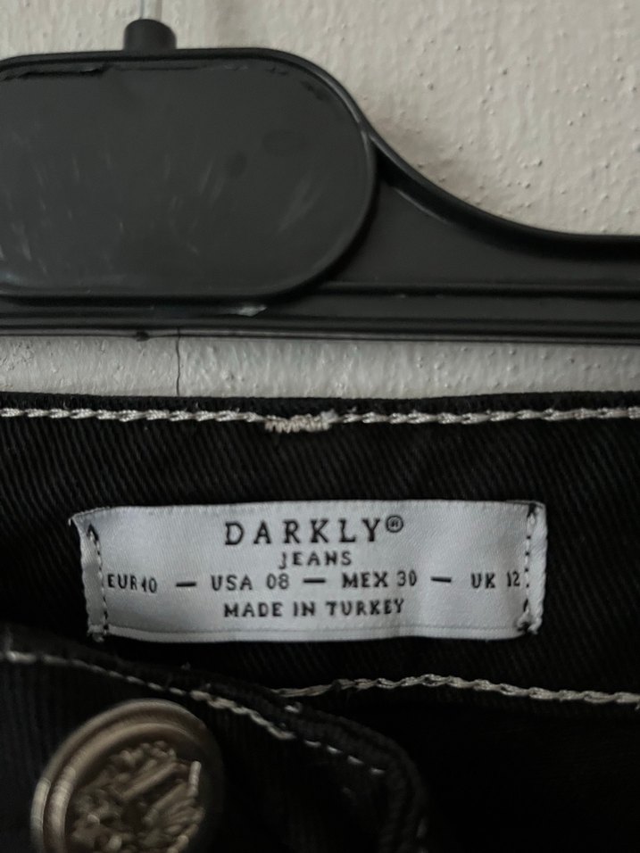 Siyah Bol Kesim Kargo Cepli Kot Pantolon - Görsel 4