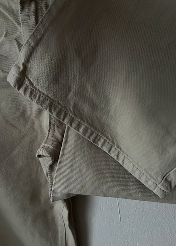 Bej Düğmeli Kadın Denim Pantolon - Görsel 7