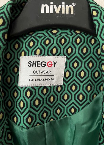 Yeşil-Sarı Desenli Düğmeli Kadın Blazer - Görsel 5