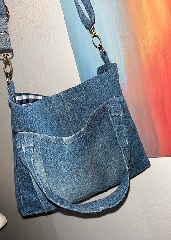 El Yapımı Kot Çanta - Görsel 10