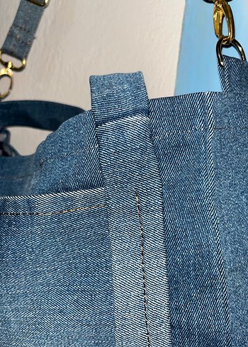 El Yapımı Kot Çanta - Görsel 7