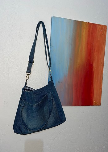 El Yapımı Kot Çanta - Görsel 13