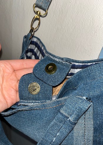 El Yapımı Kot Çanta - Görsel 8