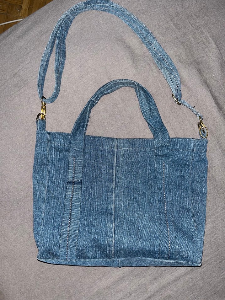 El Yapımı Kot Çanta - Görsel 4