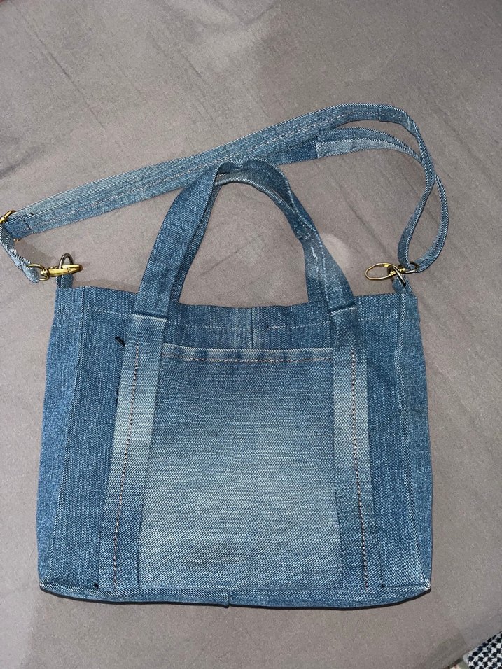 El Yapımı Kot Çanta - Görsel 3