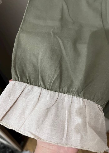 Etek Ucu ve Kolu Pile Detaylı Uzun Elbise - Görsel 4