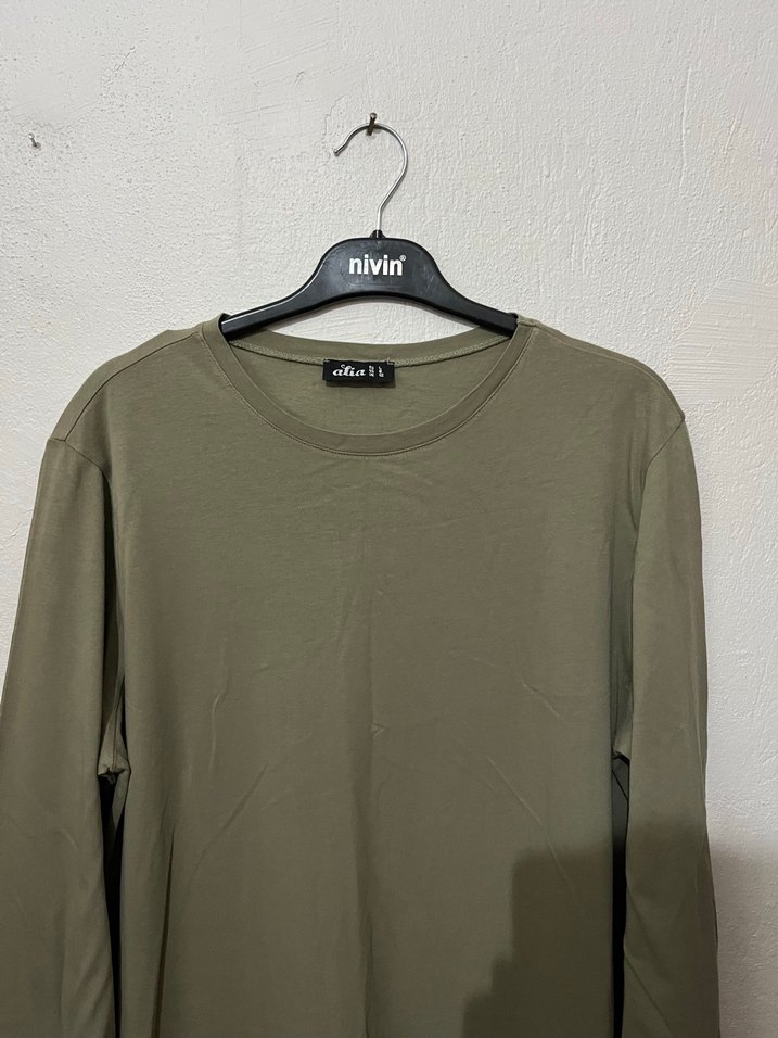 Etek Ucu ve Kolu Pile Detaylı Uzun Elbise - Görsel 2