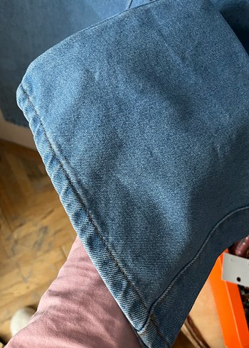 Kadın Mavi Kargo Cepli Denim Pantolon - Görsel 7