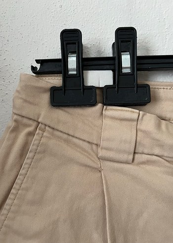 Pull&Bear Bej Bol Kesim Keten Kadın Pantolon - Görsel 8